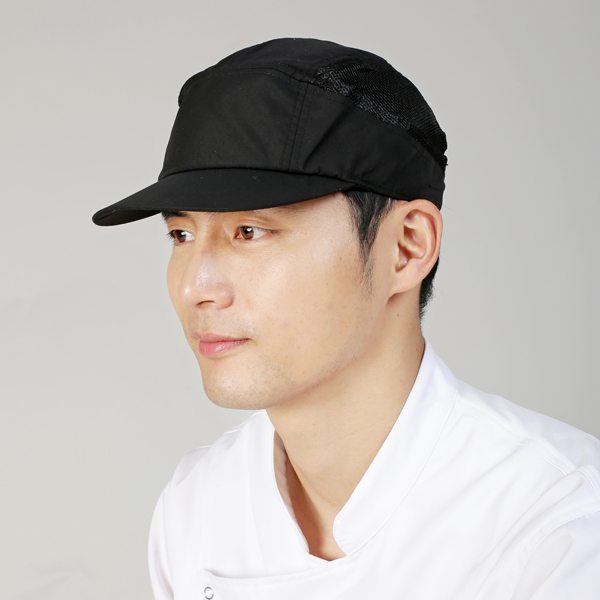 일반 반망사 조리모자 / 검정